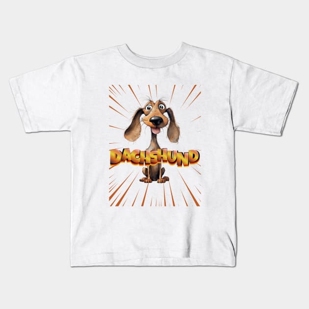 Dachshund Lover's Gift Kids T-Shirt by Positive Designer